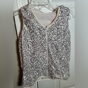 Sequin zipper hoodie - Weissman